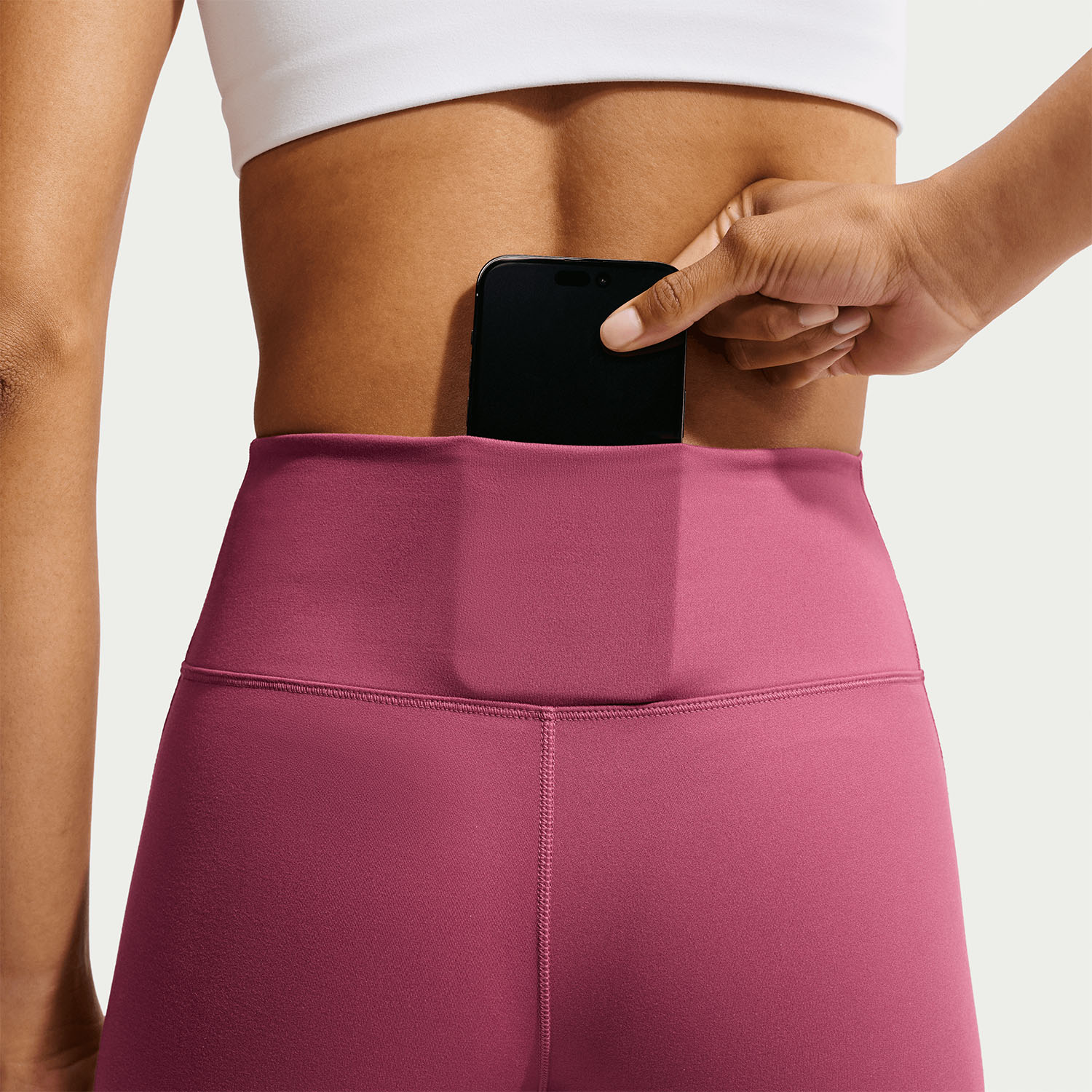 Nike One Logo 7/8 Tights - Pink Smoke/White