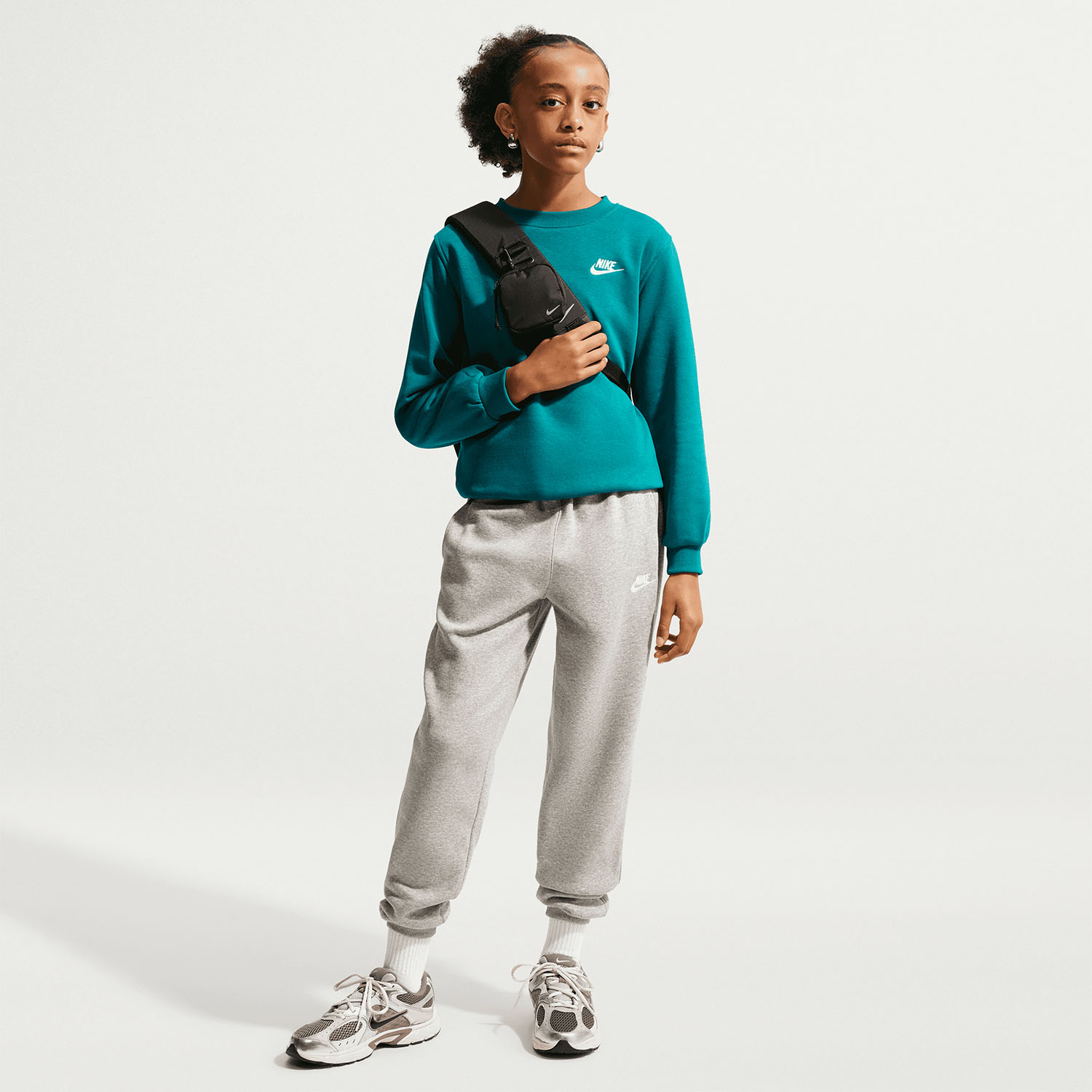 Nike Sportswear Club Sweatshirt Junior - Bright Spruce/White