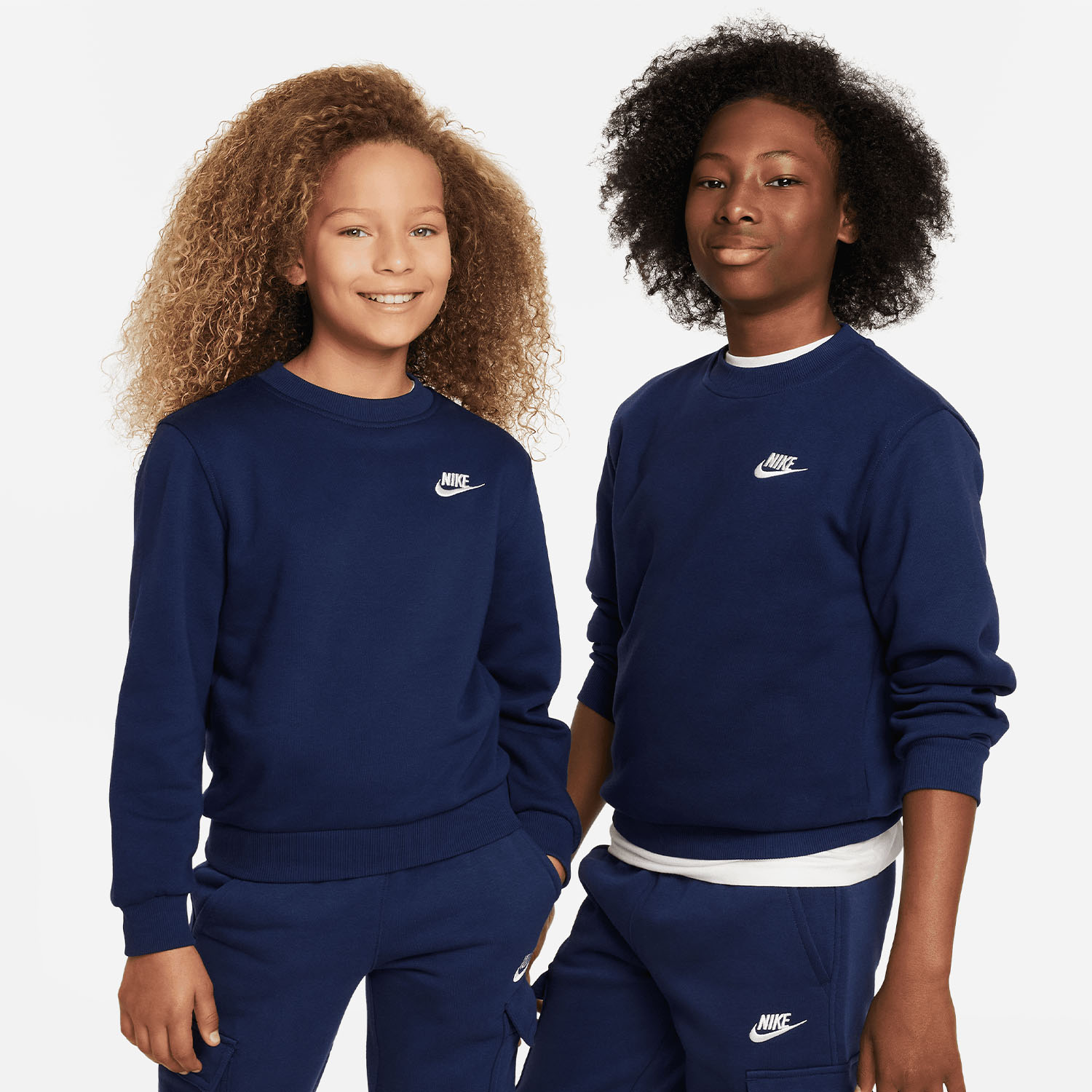 Nike Sportswear Club Sweatshirt Junior - Midnight Navy/White
