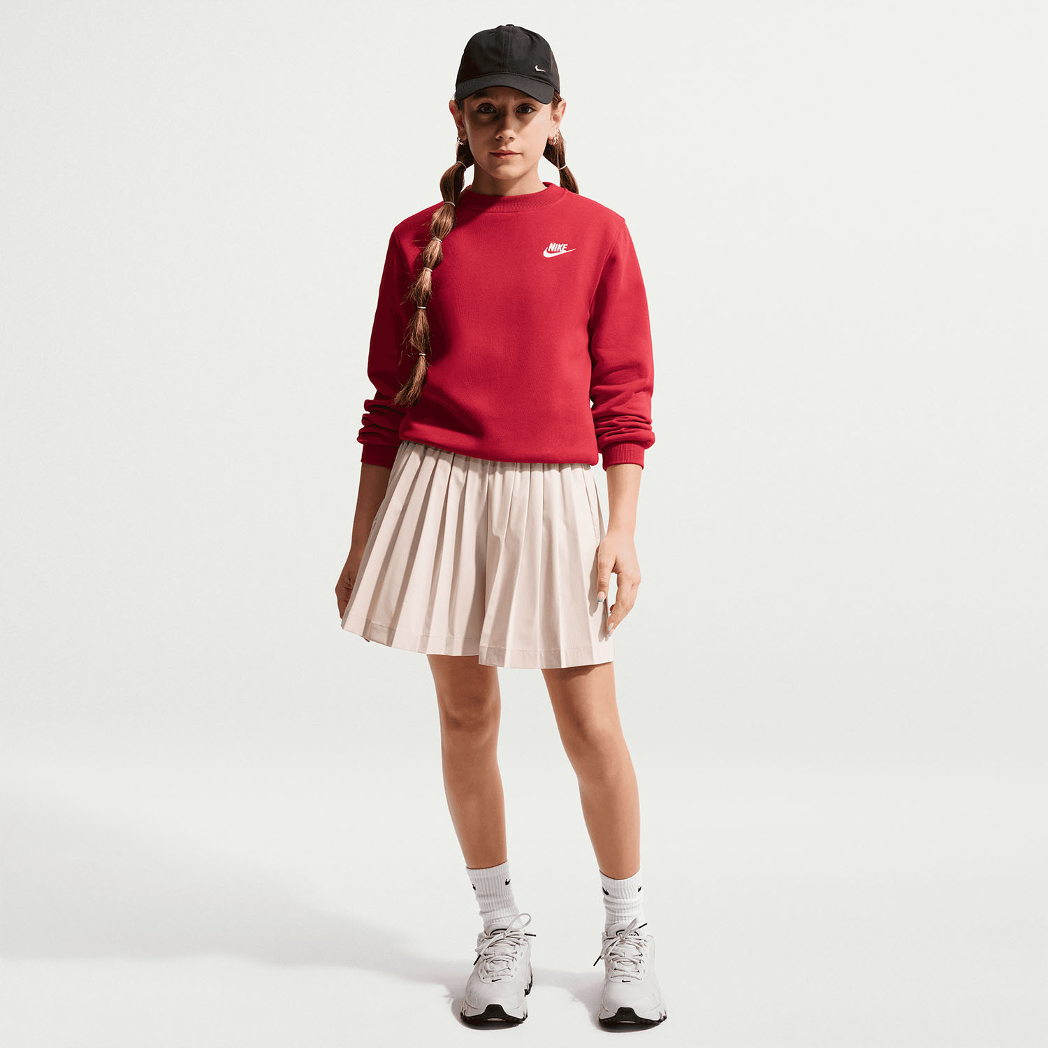 Nike Sportswear Club Sweatshirt Junior - Tough Red/White