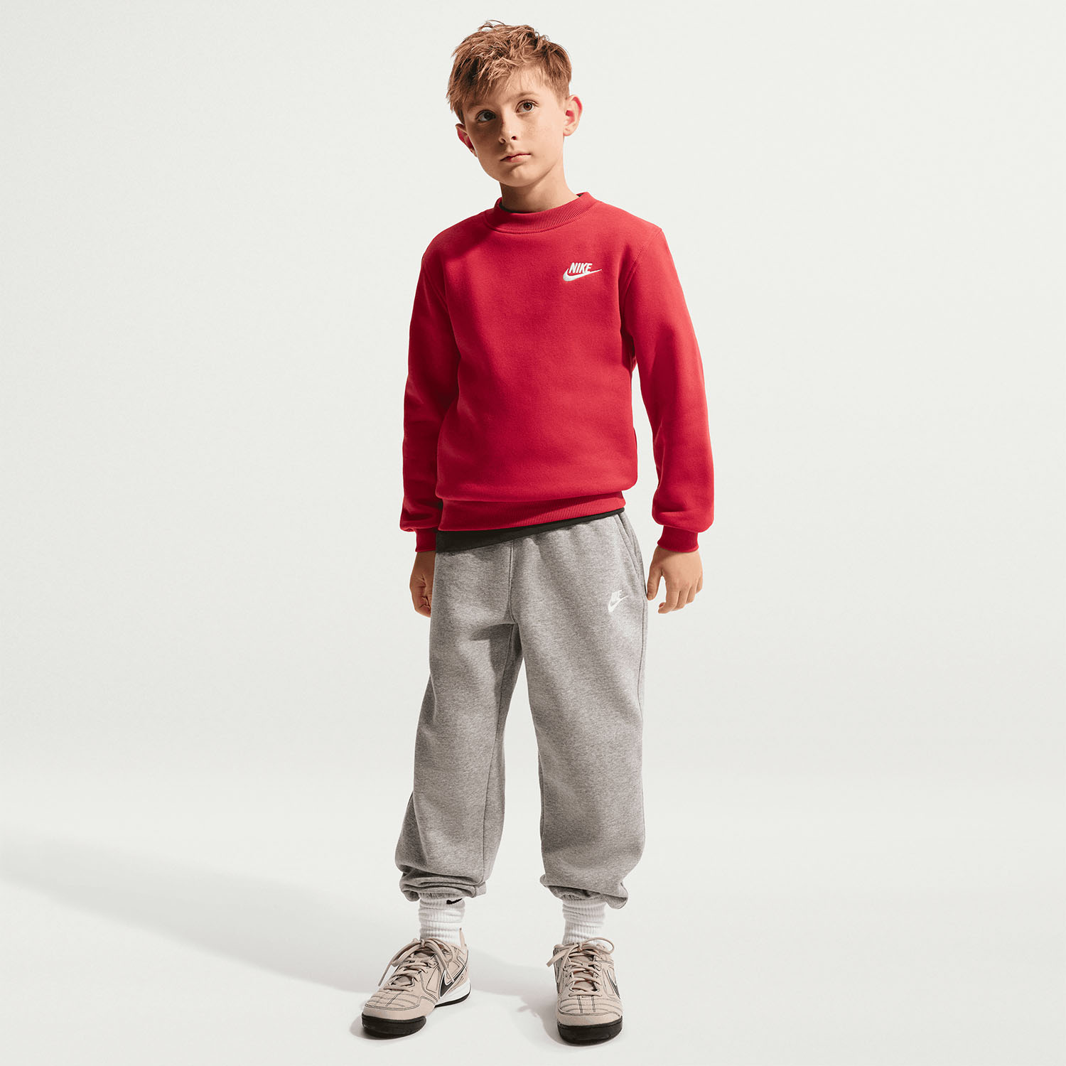 Nike Sportswear Club Sweatshirt Junior - Tough Red/White