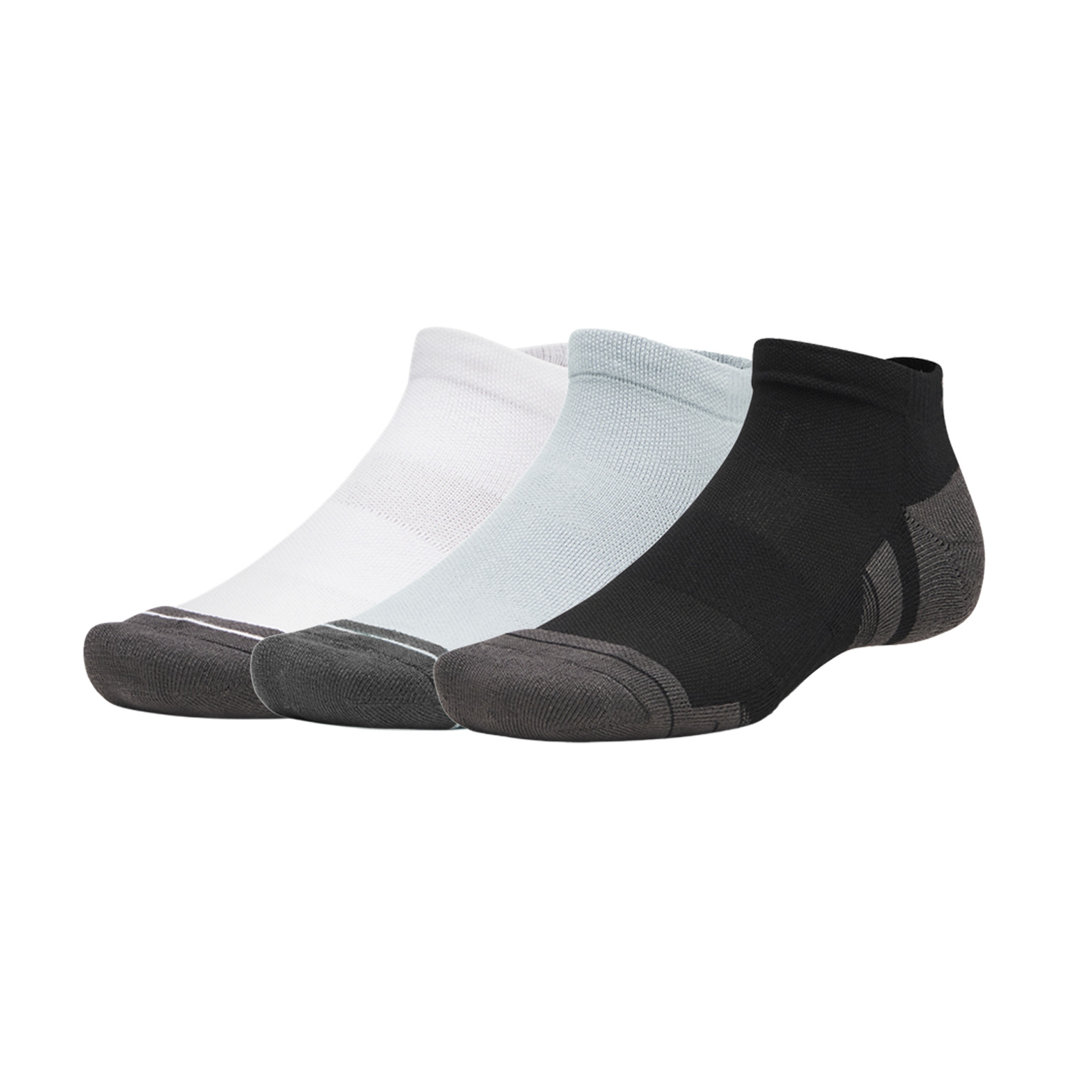 Under Armour Performance Tech Pro x 3 Calze - Mod Gray/White/Jet Gray