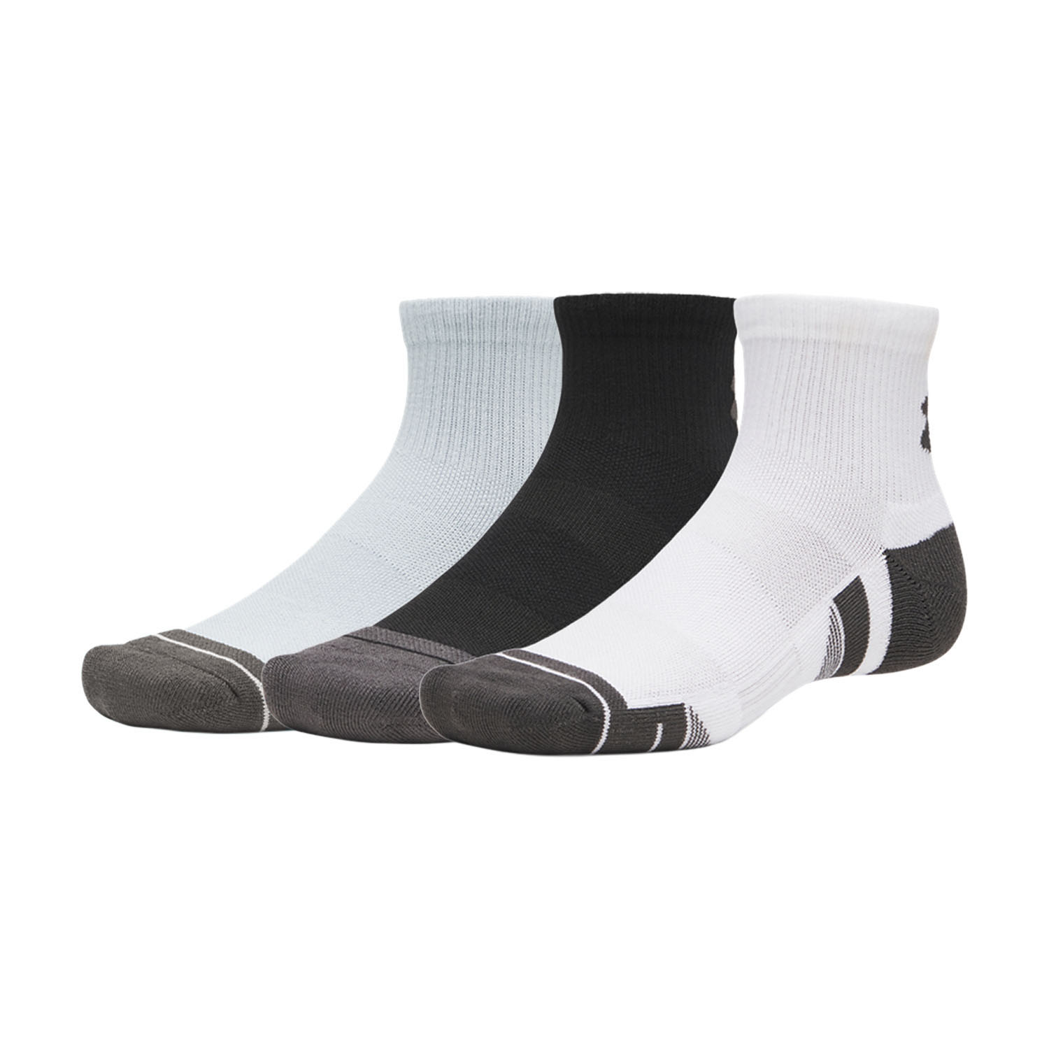 Under Armour Performance Tech Quarter x 3 Calcetines - Mod Gray/White/Jet Gray