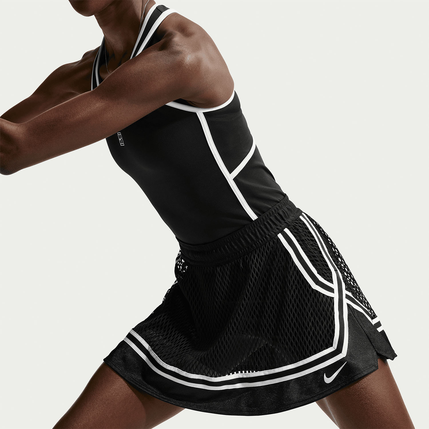 Nike Court Slam Skirt - Black/White