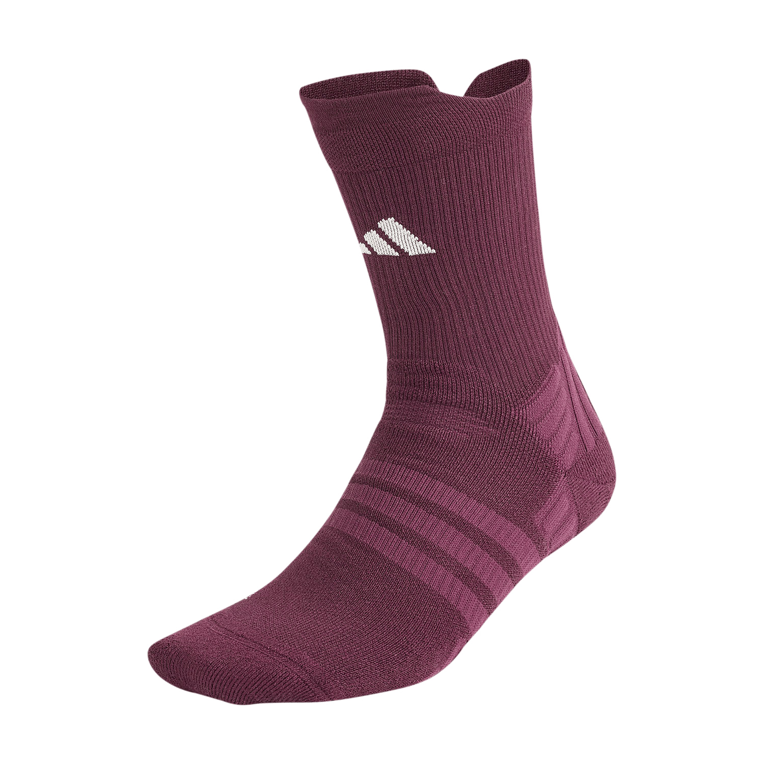 adidas Cushioned Pro Crew Socks - Maroon/Grey Three