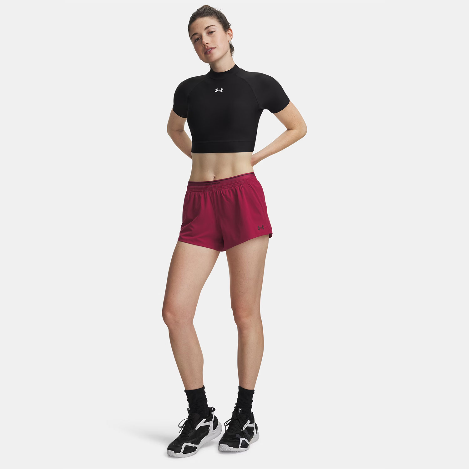 Under Armour Vanish Woven 3in Shorts - Claret/Ox Blood