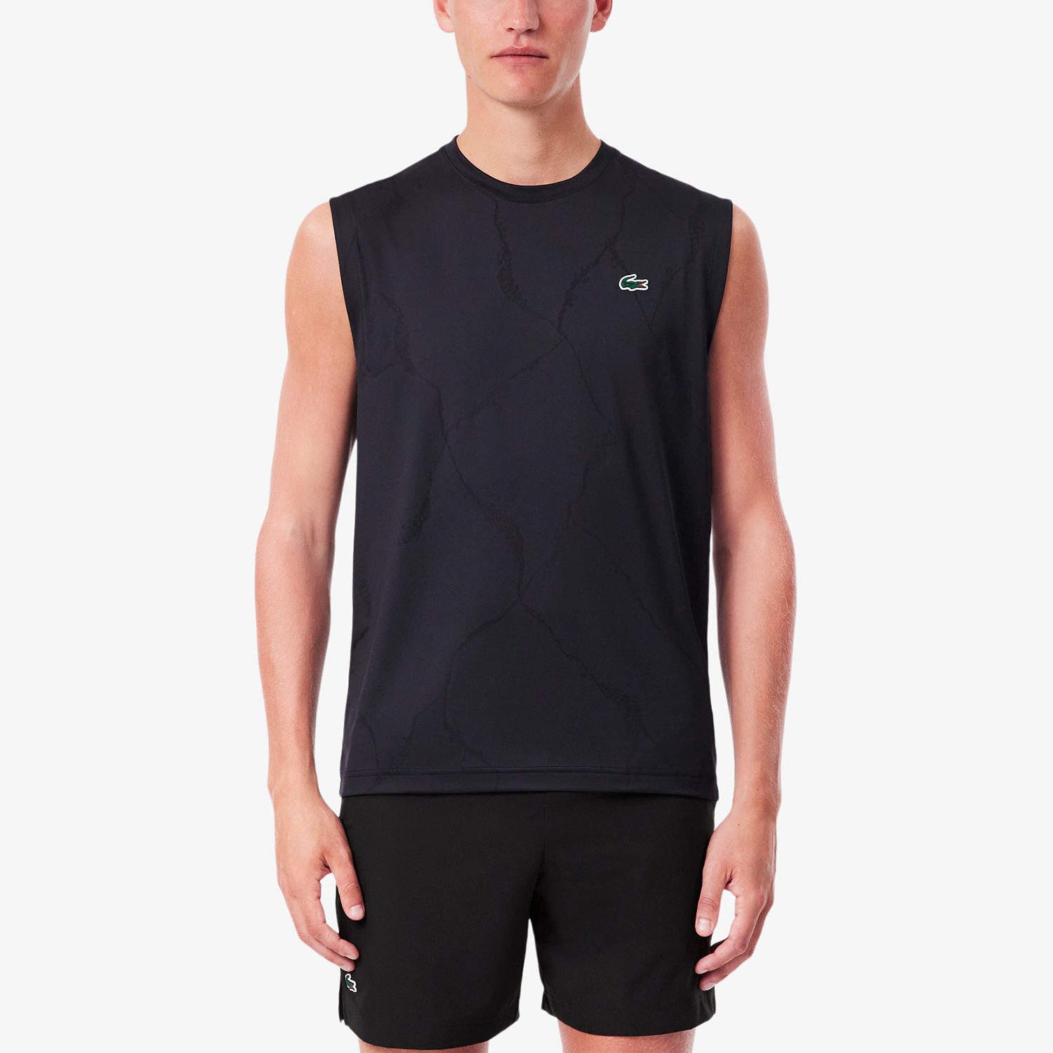 Lacoste Ultra Dry Crocodile Canotta - Noir