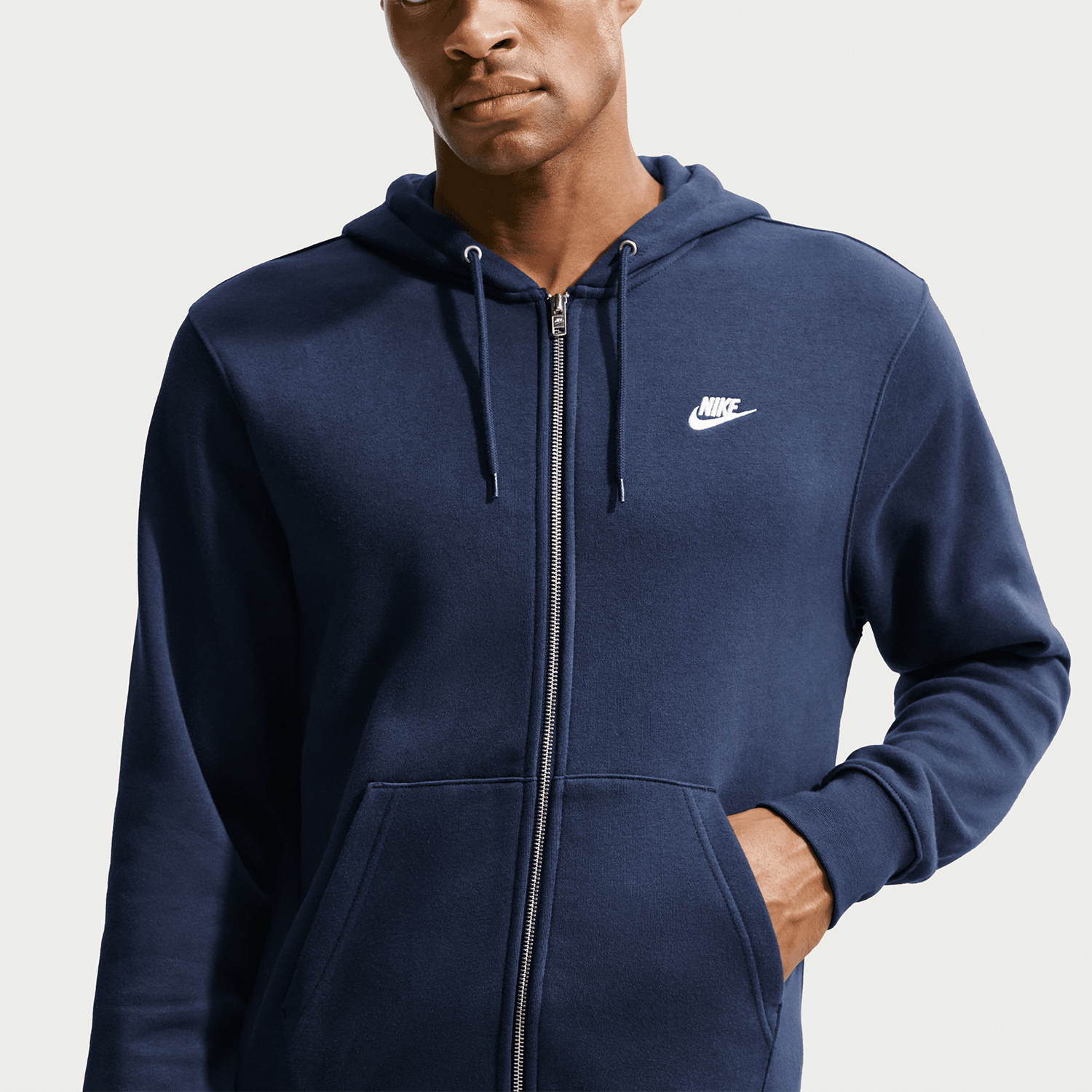 Nike Club Fleece Hoodie - Obsidian/White