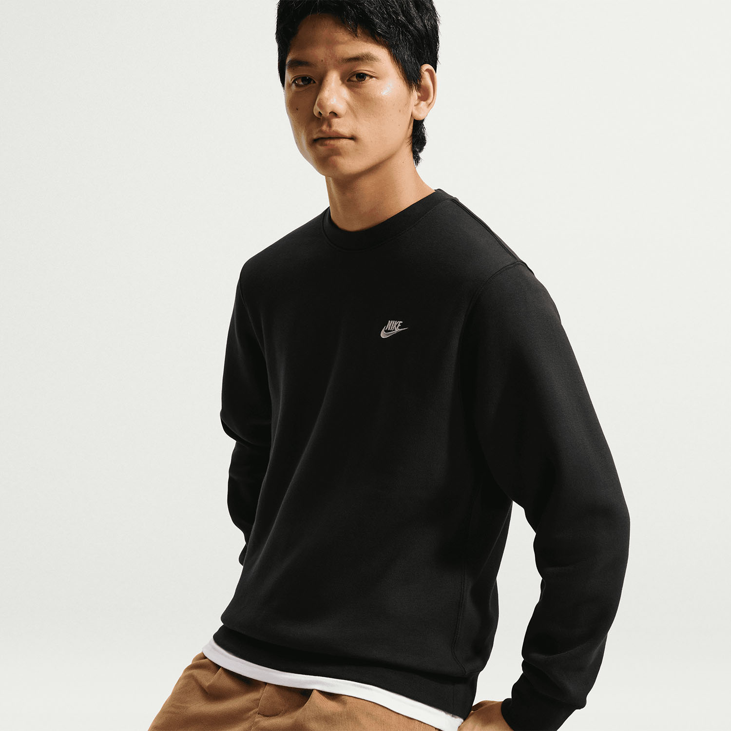 Nike Club Maglia - Black/Metallic Silver