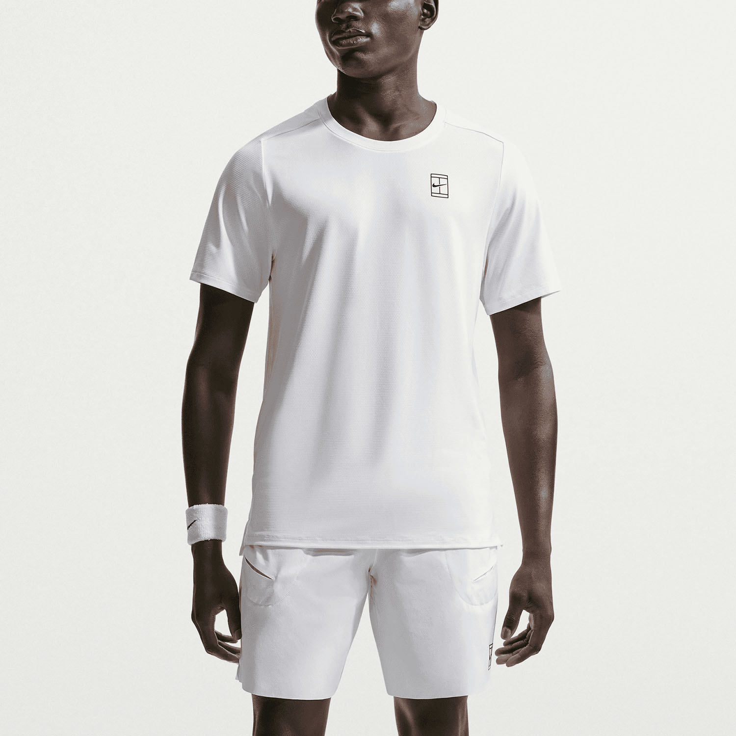 Nike Court Advantage Dri-FIT Men's Padel T-Shirt - White/Black