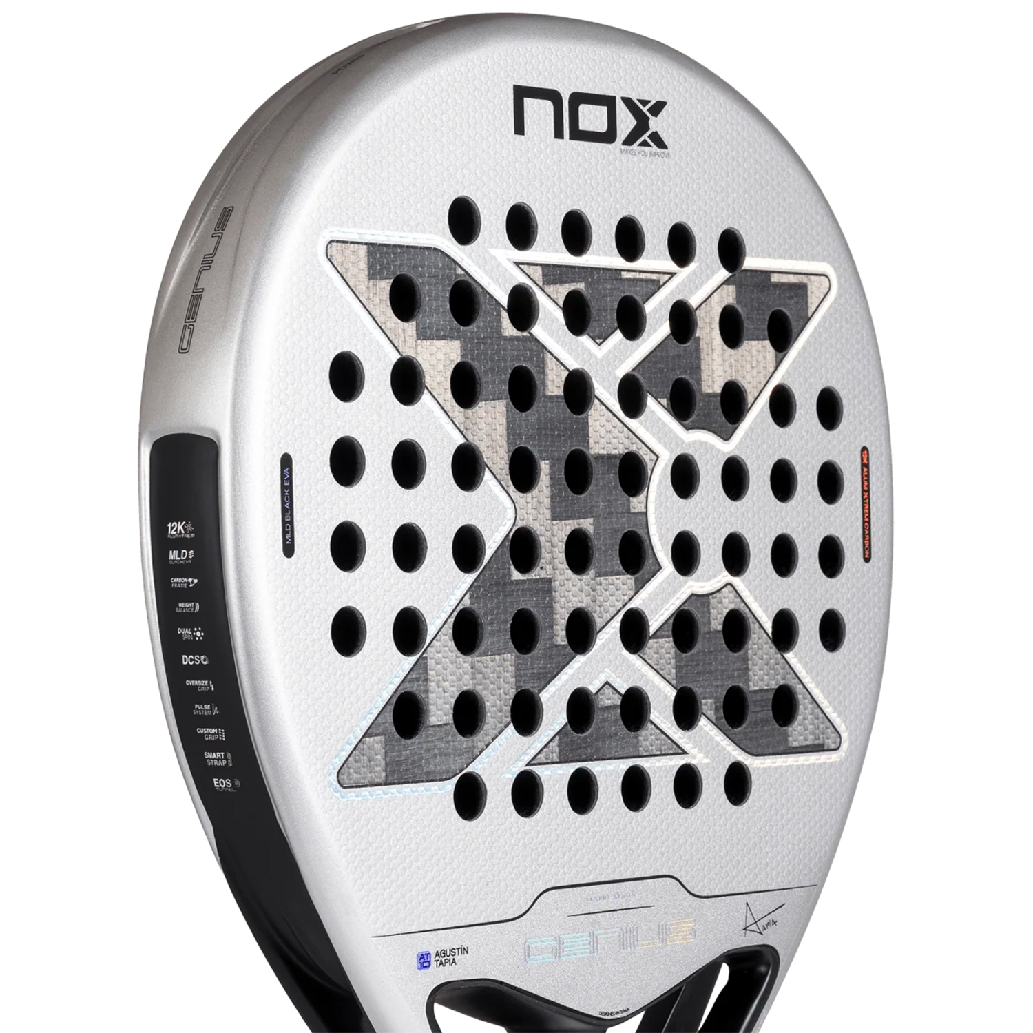 NOX AT10 Genius 12K Alum XTREM 2027 Padel - Silver/Black