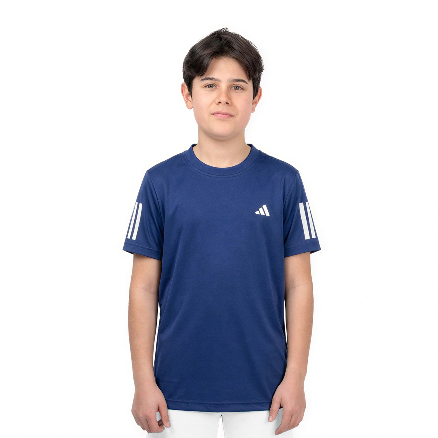 adidas Club 3 Stripes Logo Camiseta Niño - Dark Blue