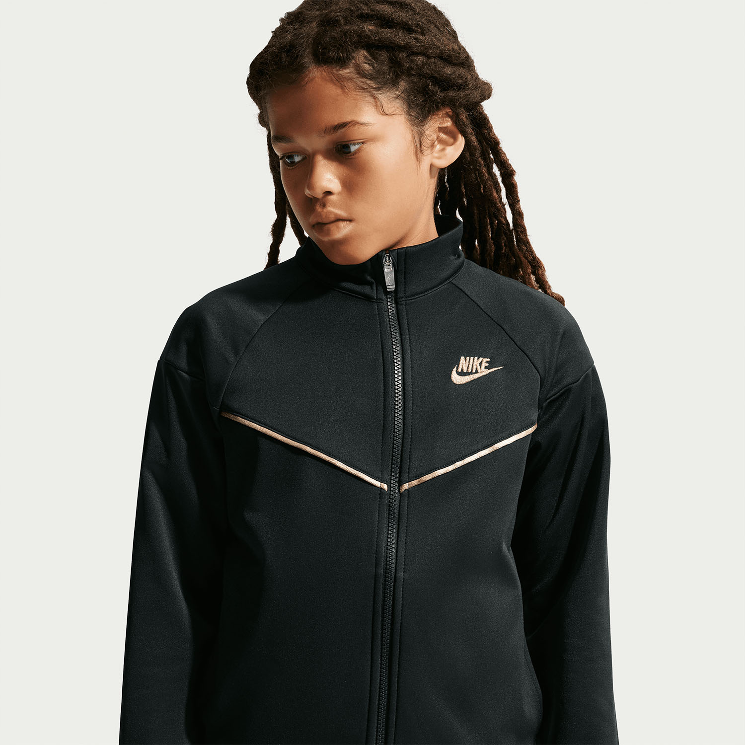 Nike Dri-FIT Pro Chándal Niños - Black/Metallic Gold