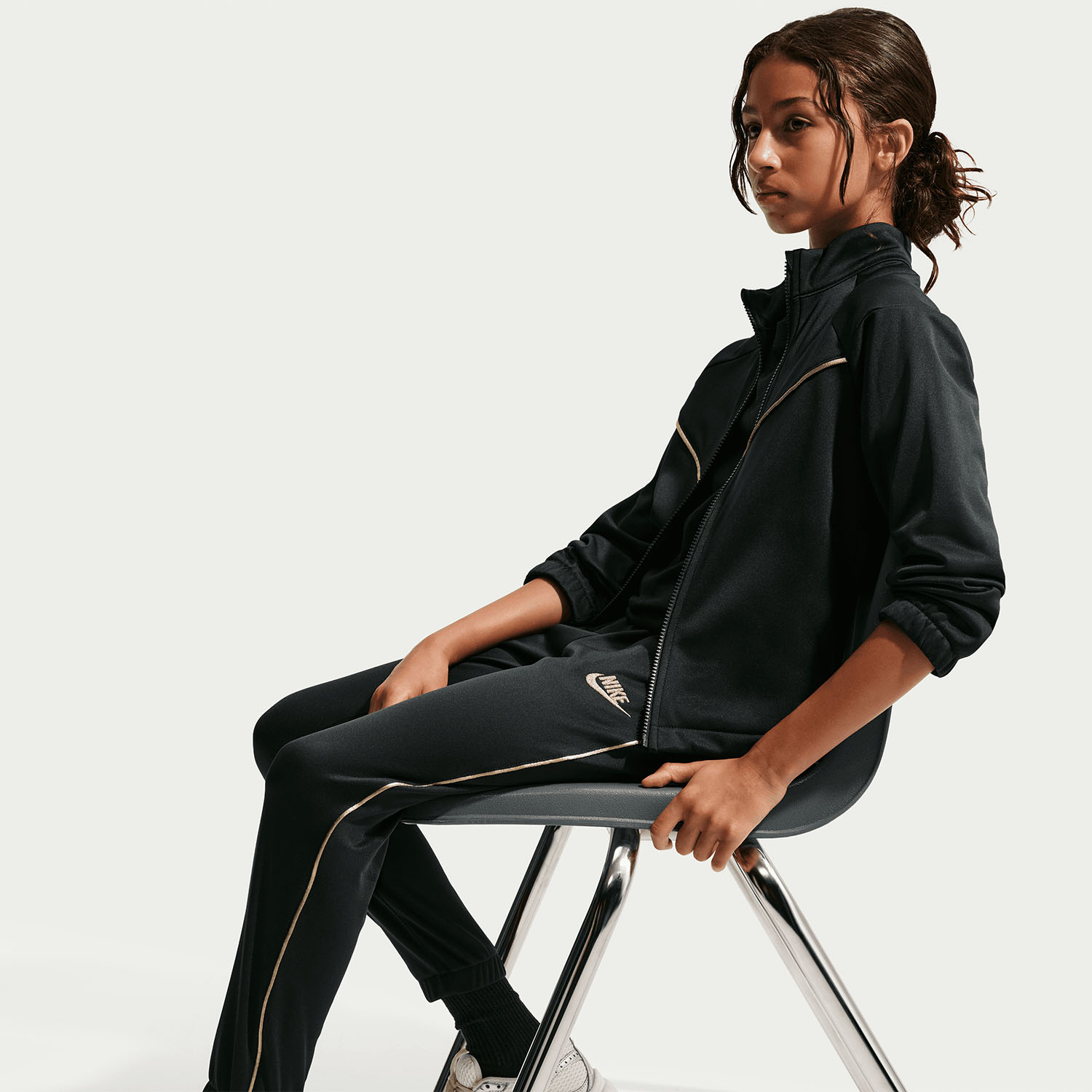 Nike Dri-FIT Pro Chándal Niños - Black/Metallic Gold