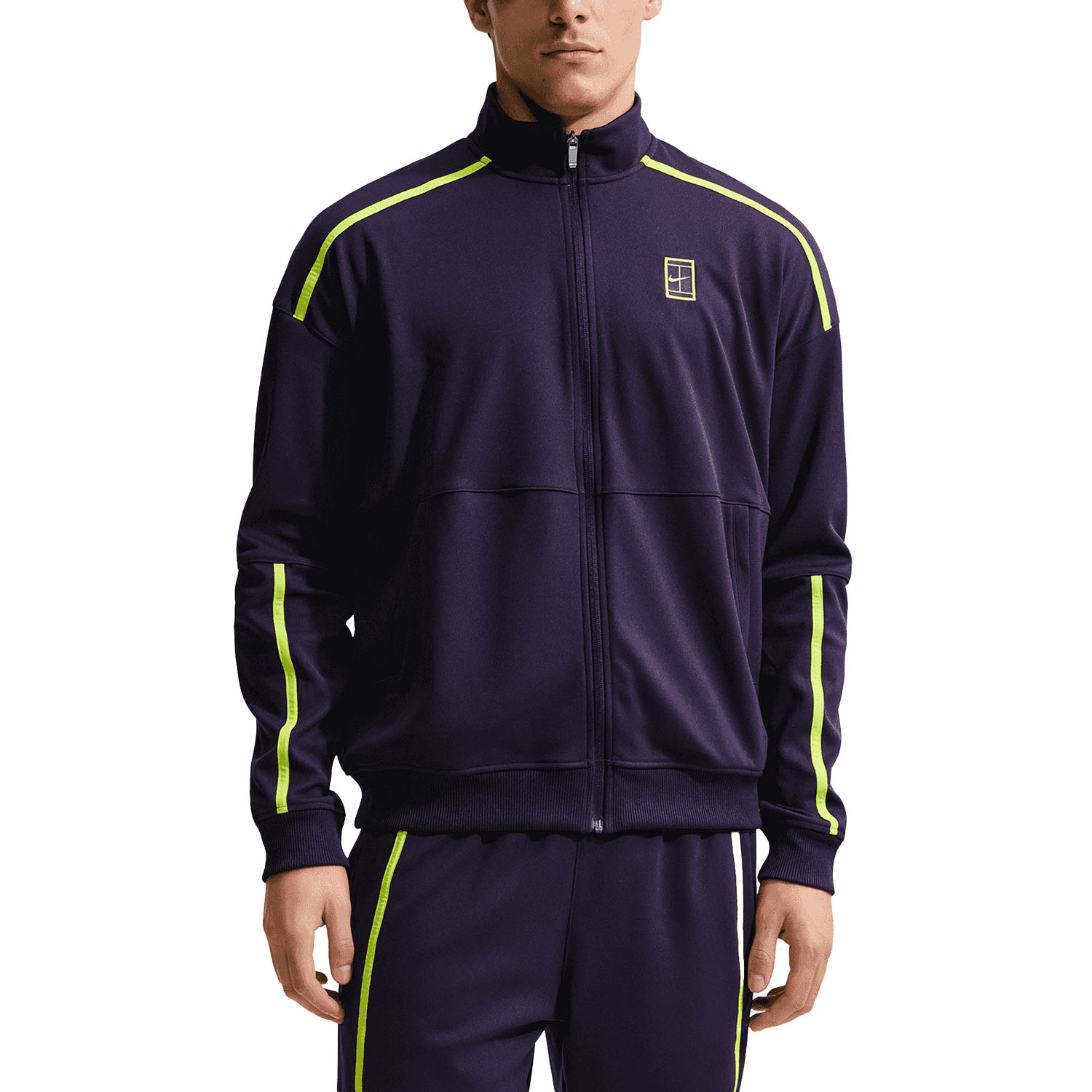 Nike Court Heritage Jacket - Purple Dynasty/Lemon Venom