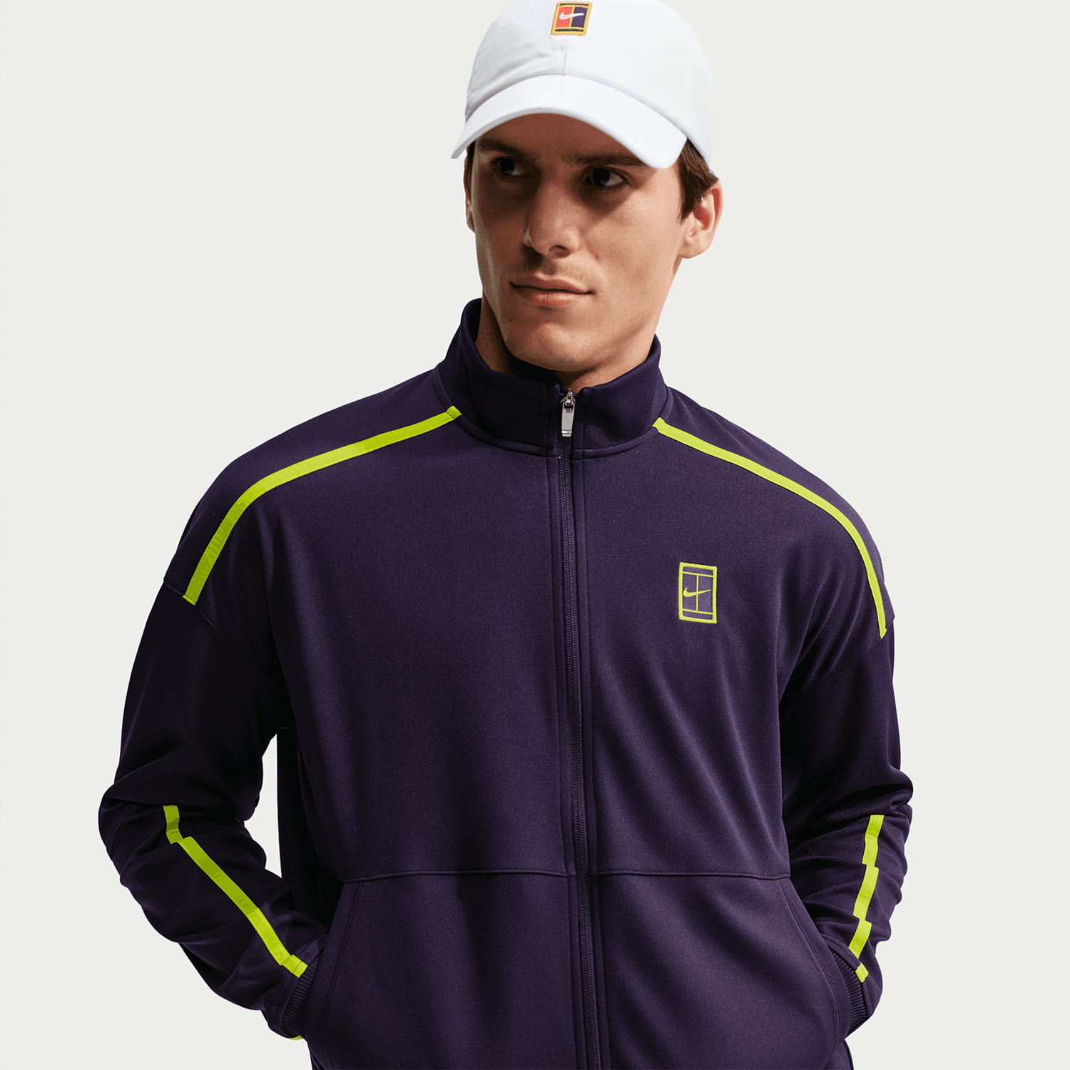 Nike Court Heritage Jacket - Purple Dynasty/Lemon Venom