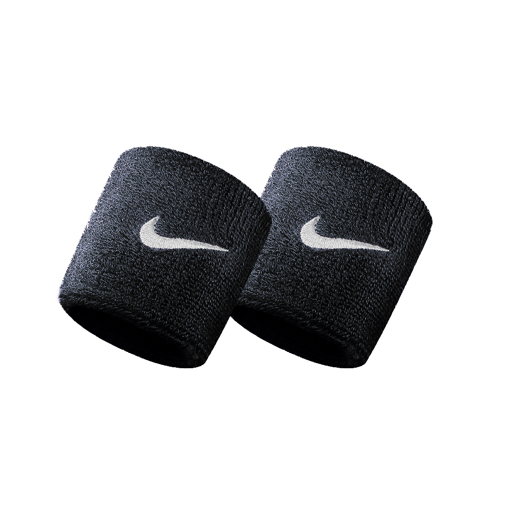 Nike Swoosh Small Wristbands - Black/White