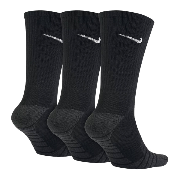 Nike Dry Cushion Crew x 3 Socks - Black/Grey