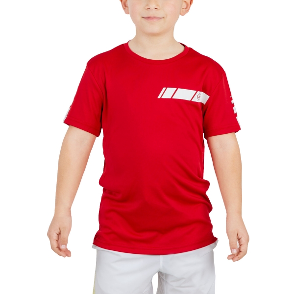 Boy's Padel Polos and Shirt Dunlop Club Crew TShirt Boy  Red/White 71392