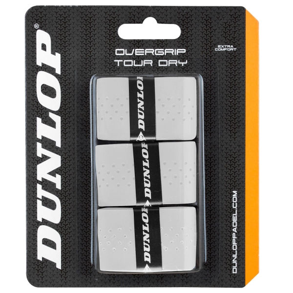 Padel Overgrip Dunlop Tour Dry x 3 Overgrip  White 623804