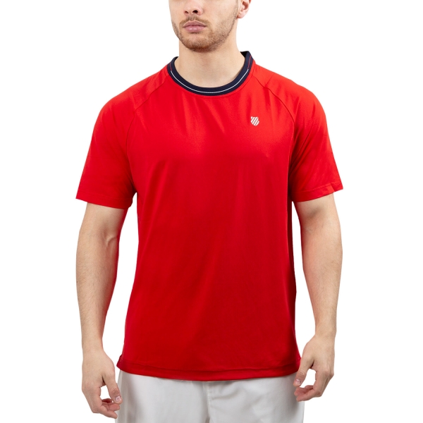 Men's T-Shirt Padel KSwiss Heritage Classic TShirt  Red/Navy 102366600