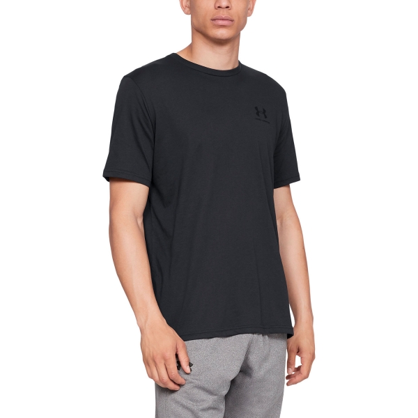 Maglietta Padel Uomo Under Armour Sportstyle Left Chest TShirt  Black 13267990001