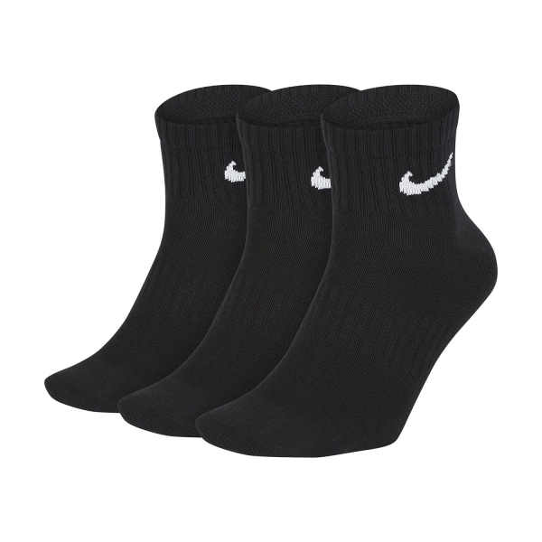 Padel Socks Nike Everyday Light Weight x 3 Socks  Black/White SX7677010