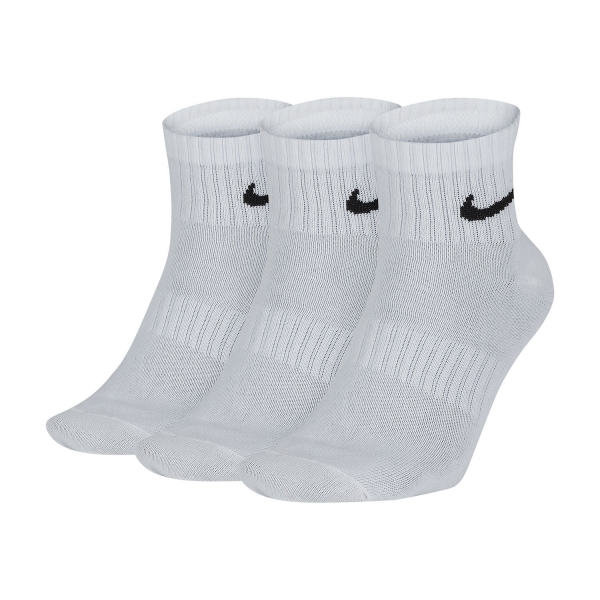 Padel Socks Nike Everyday Light Weight x 3 Socks  White/Black SX7677100