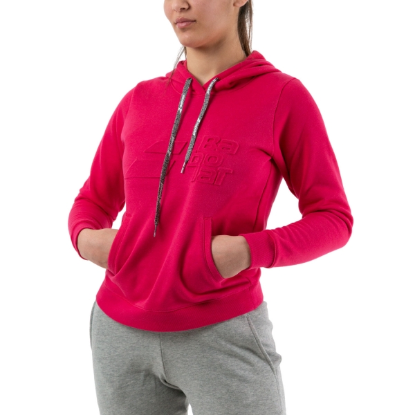 Women's Padel Shirts & Hoodies Babolat Exercise Hoodie  Red Rose 4WP10415028