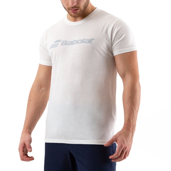 Camiseta Padel Hombre Babolat Exercise Camiseta  White 4MP14411000