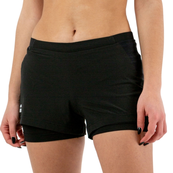 Falda y Shorts Padel Mujer Babolat Exercise 2 in 1 3in Shorts  Black 4WP10612000