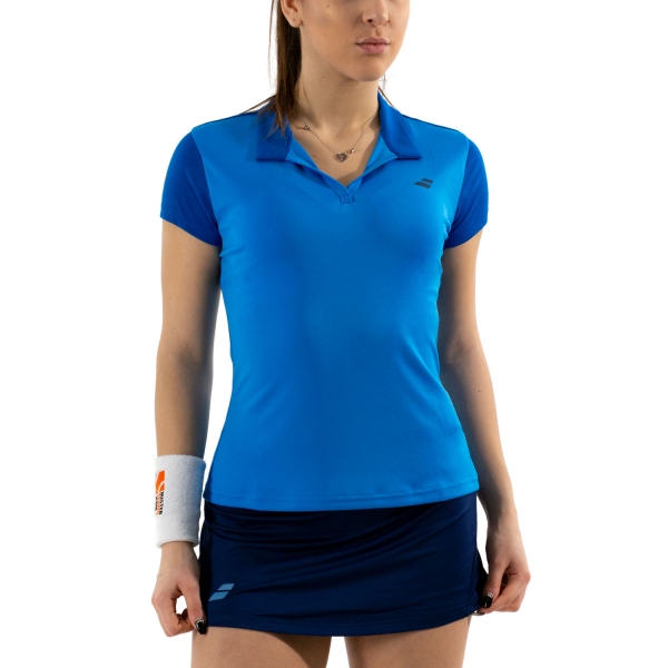 Women's Padel T-Shirt and Polo Babolat Play Polo  Blue Aster 3WP10214049