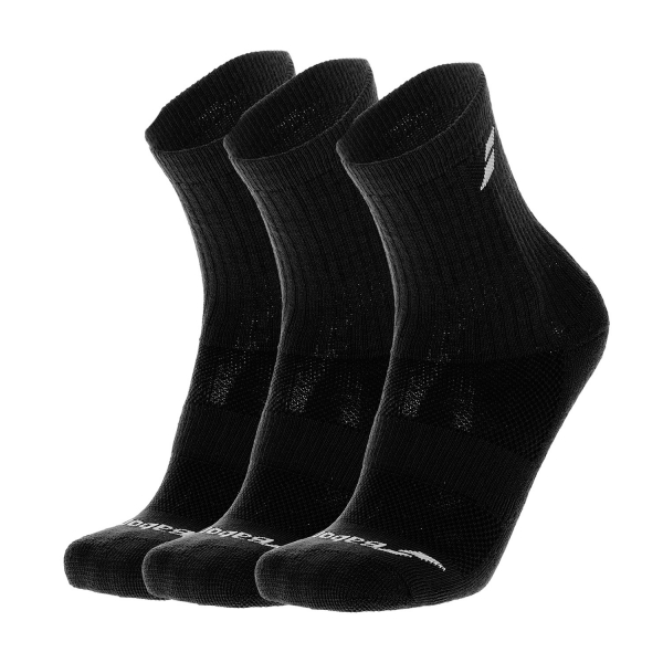 Padel Socks Babolat Logo x 3 Socks Junior  Black 5JA13712000