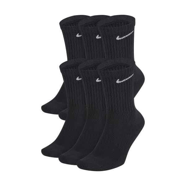 Calze Padel Nike Everyday Cushion Crew x 6 Calze  Black/White SX7666010