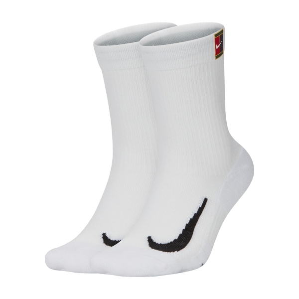 Padel Socks Nike Multiplier Cushioned x 2 Socks  White SK0118100
