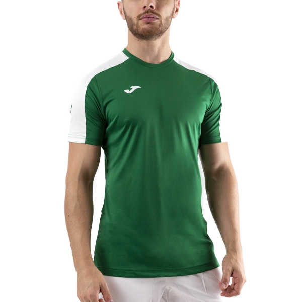 Camiseta Padel Hombre Joma Academy III Camiseta  Green Medium/White 101656.452
