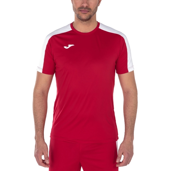 Camiseta Padel Hombre Joma Academy III Camiseta  Red/White 101656.602