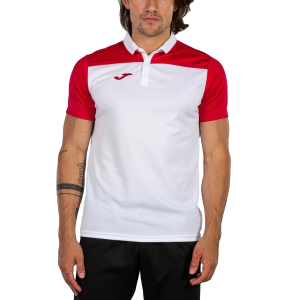 Polo Padel Hombre Joma Hobby II Polo  White/Red 101371.206