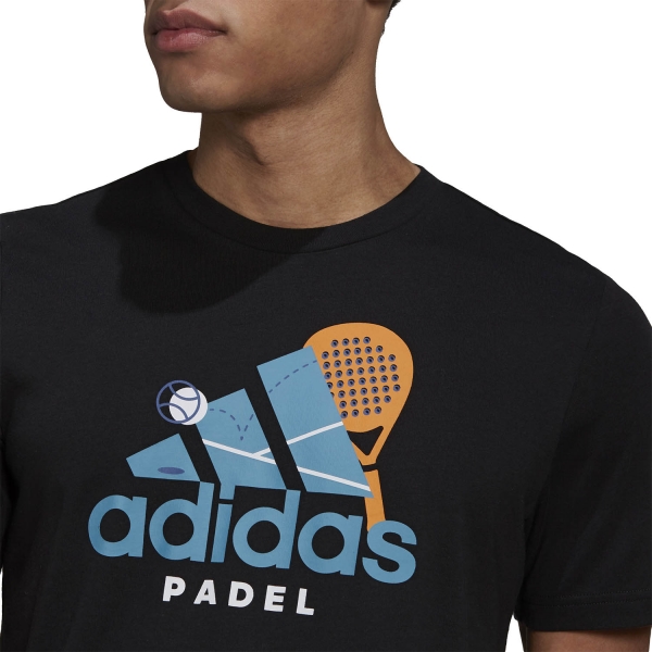 adidas Graphic Men's Padel T-Shirt - Black