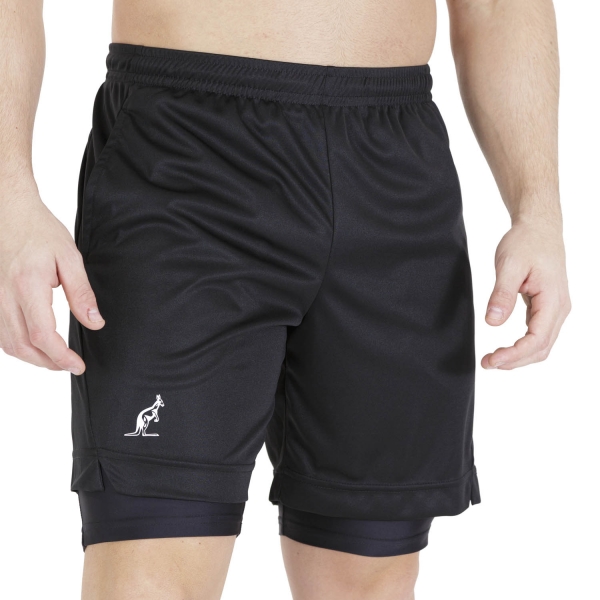 Men's Padel Shorts Australian Ace 2 in 1 7in Shorts  Nero TEUSH0006003