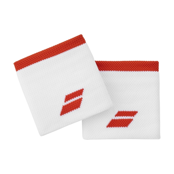 Padel Wristbands Babolat Logo Small Wristbands  White/Fiesta Red 5UA12611043
