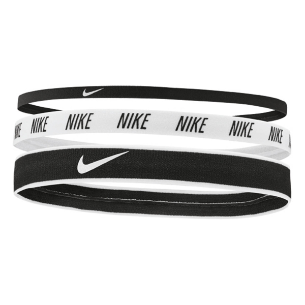 Padel Headband Nike Logo x 3 Mini Hairbands  Black/White N.000.2548.930.OS