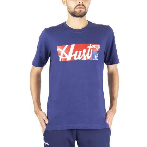Men's T-Shirt Padel Australian All Logo Print TShirt  Blu Cosmo SWUTS0003842