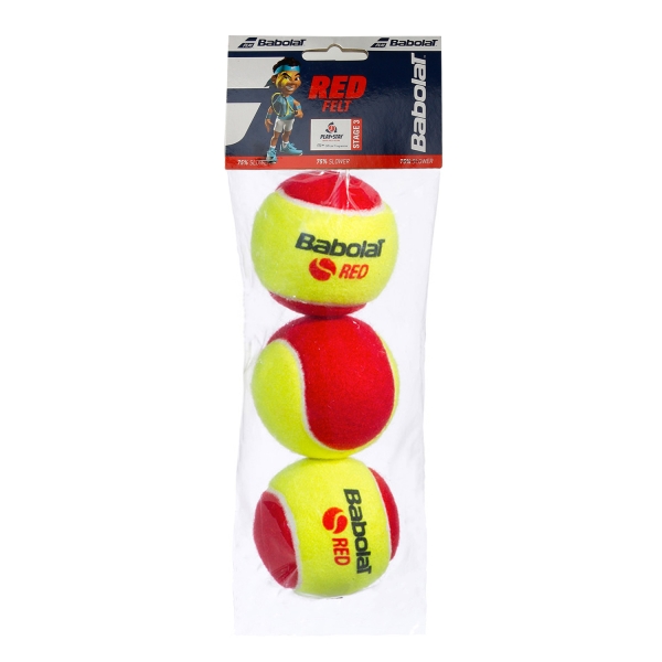 Padel Balls Babolat Red  Pack of 3 Balls 501036