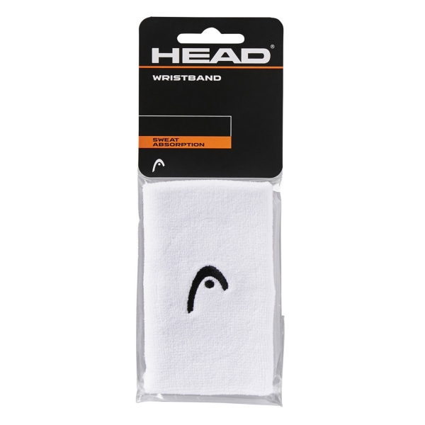 Padel Wristbands HEAD Logo 5in Big Wristbands  White 285070 WH