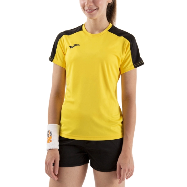 Camiseta y Polo Padel Mujer Joma Academy Camiseta  Yellow/Black 901141.901