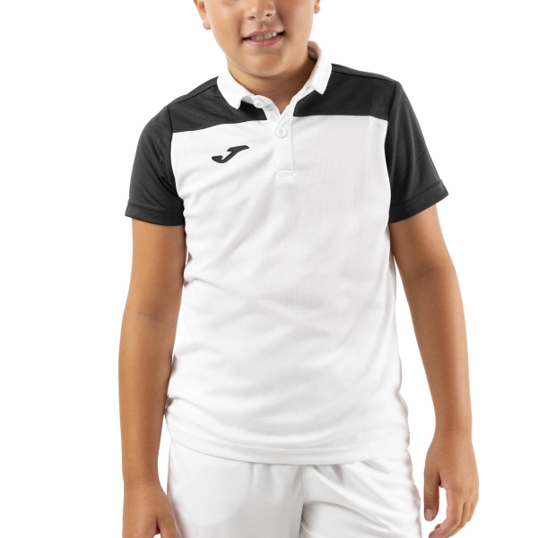 Polo y Camiseta Padel Niño Joma Crew III Polo Nino  White/Black 101371.201