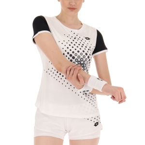 Camiseta y Polo Padel Mujer Lotto Top IV Printed Camiseta  Bright White/All Black 2173481CY