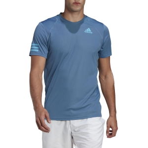 Camiseta Padel Hombre adidas Club 3Stripe Camiseta  Altered Blue/Sky Rush HB8033