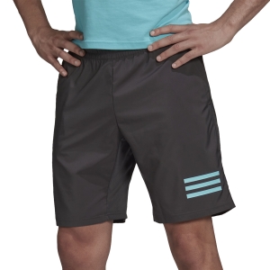 Shorts Padel Hombre adidas Club 3 Stripes 9in Shorts  Grey Six/Pulse Aqua HB9071